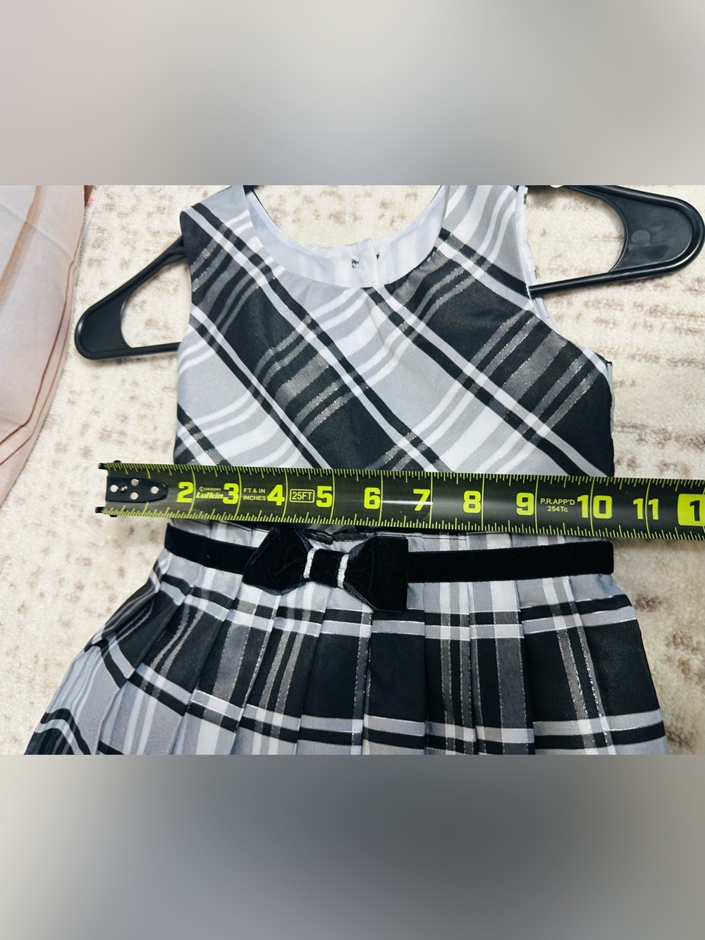 Jona Michelle Black & White Plaid Sleeveless Dress - Picture 9 of 11
